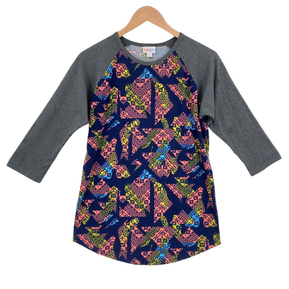 LuLaRoe Tops - LuLaRoe T Shirt Top Womens Medium Multicolor Knit Crew Neck Round Hem Pullover